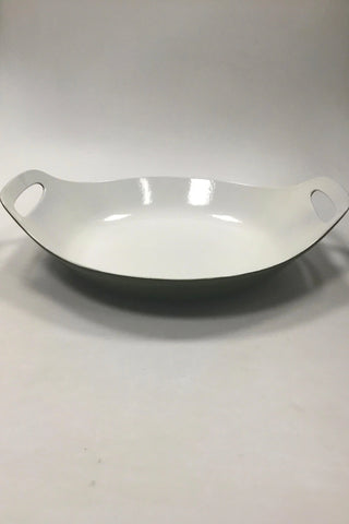 Stor Oliven Grøn emalje Jern fad / skål