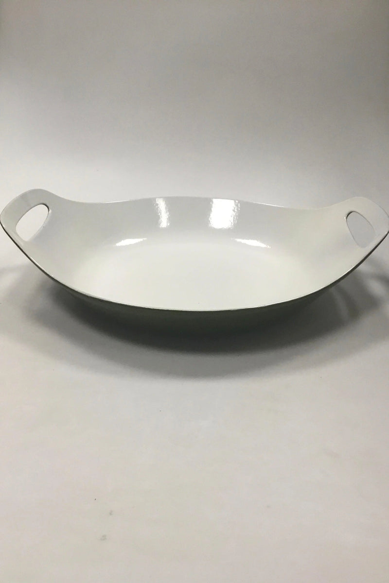 Stor Oliven Grøn emalje Jern fad / skål