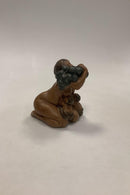 Bing & Grøndahl Figur af Kai Nielsen "Kvinde med druer og Faune" No 4022 fra Druehøstserien