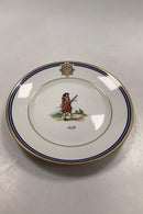 Königlicher Kopenhagener Teller Uniformen der königlichen Leibgarde 1658