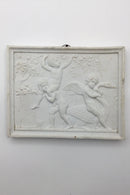 Royal Copenhagen Bisquit "Amor med en svane og drenge der plukker frugt (sommer)" Platte