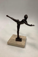 Royal Copenhagen Bronze statuette Sterett-Gittings Kelsey Kunstskøjteløber fra 1976