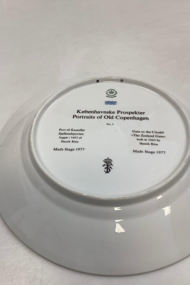 Royal Copenhagen Platte Københavnske Prospekter Kastellet No 5 Mads Stage 1977