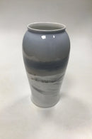 Bing and Grondahl Art Nouveau vase with snow landscape no 8205/205