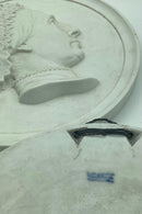 Pair of Royal Copenhagen portrait plates in bisquit by Niels Georg Henriksen 1884