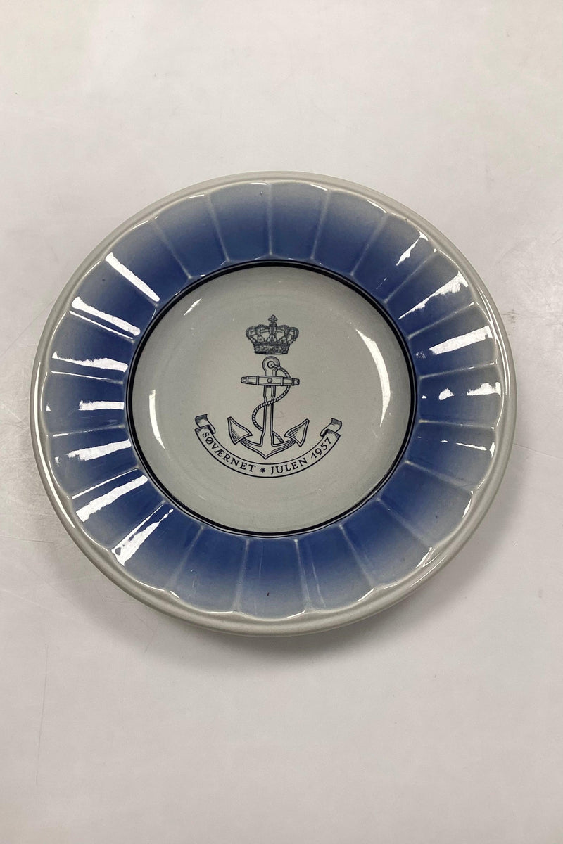 Royal Copenhagen / Aluminia Navy Christmas Plate 1957