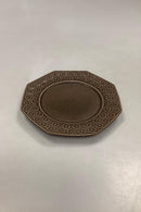 Bing og Grøndahl (Kronjyden) Brun Umbra Azur 8-kantet sidetallerken