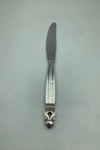 Georg Jensen Sterling Sølv Konge Middagskniv No 014 (Langt Skaft)