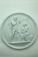 Thorvaldsen: Bing og Grøndahl bisquit platte "Mandom og efterår" (no. 118)