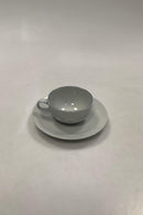 Royal Copenhagen Fayence Blauer Rand Kaffeetasse und Untertasse