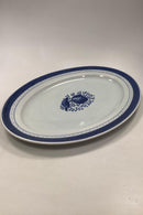 Royal Copenhagne / Aluminia Blau Tranquebar Oval Servierschale Nr. 931
