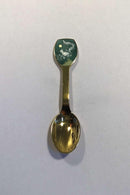 A. Michelsen Weihnachtsteelöffel 1983 Vergoldetes Sterlingsilber mit Emaille