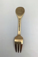 A. Michelsen 圣诞蛋糕叉 1981 纯银镀金珐琅