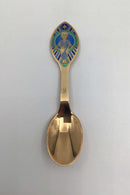 A. Michelsen Juletheske 1984 I forgyldt Sterling Sølv med emalje