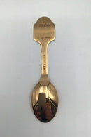 A. Michelsen Christmas Tea Spoon 1986 Gilded Sterling Silver with enamel
