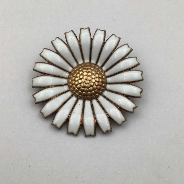 Aミケルセン スターリングシルバー デイジーブローチ