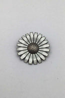 A. Michelsen Forgyldt Sterling Sølv Marguerit Broche (Guilloche)