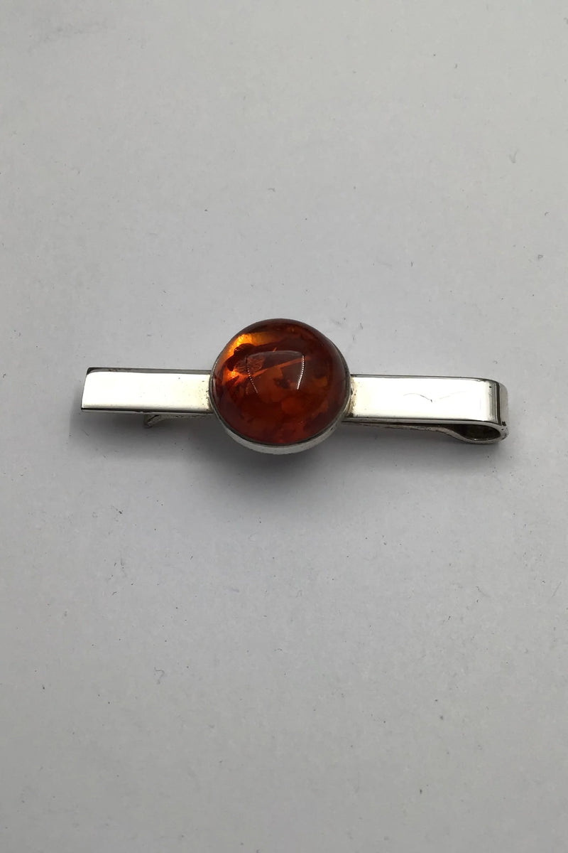 Niels Erik From Sterling Sølv Slipsenål / Pengeclip (Rav)