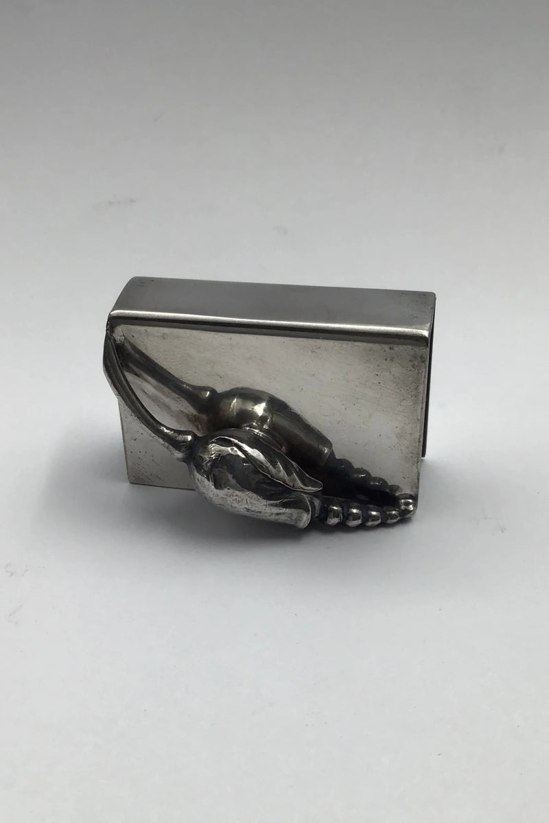 "Georg Jensen Sterling Sølv" Magnolia Tændstikæskeetui