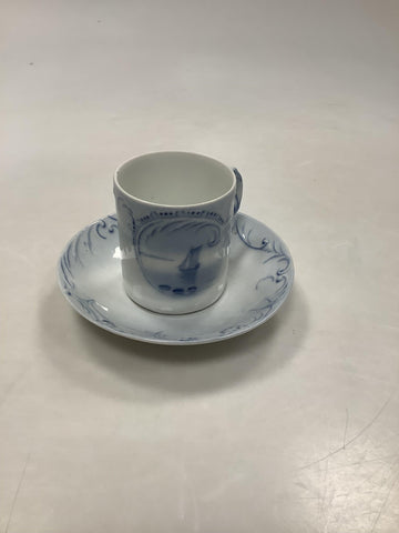 Bing und Grondahl Jugendstil-Tasse mit Schiffsmotiv