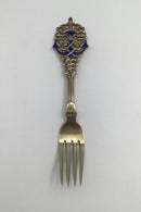 Anton Michelsen Mindegaffel Forgyldt Sterling Sølv 1935