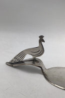 H. Willadsen-Nielsen Sølv Serveringsspade Påfugl