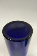 Holmegaard Kunstglas Vase / Flaske af Otto Brauer i blå farve