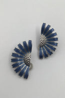 Georg Jensen Sterling Sølv Daisy Øreringe (Blå)