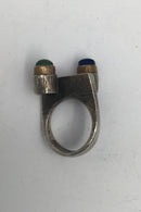 Ole W Jacobsen Sterling Sølv / Guld Ring med ædelsten