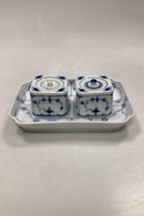 Royal Copenhagen Musselmalet Riflet Bakke med Blækhus No 127