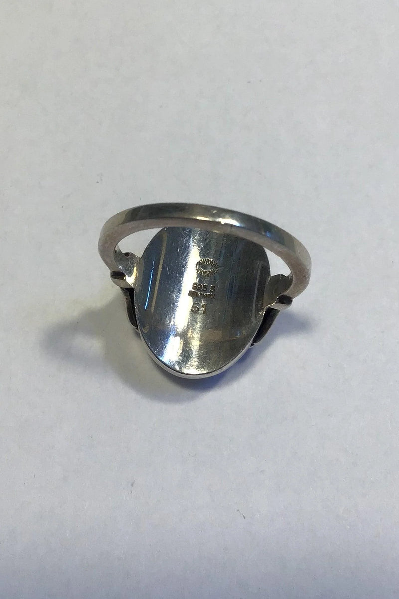 Georg Jensen Sterling Sølv Ring No 51 Sølvsten