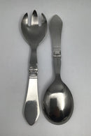 Georg Jensen Sterling Sølv / Stål Antik Salatsæt No. 133