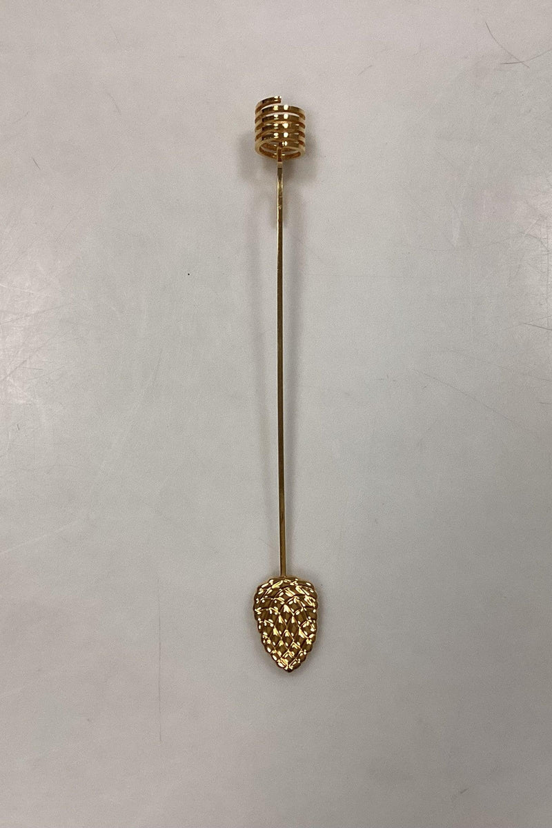 Georg Jensen Golden Christmas Lyseholder - Kogle 1994