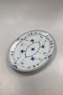 Royal Copenhagen Blaue geriffelte ovale Schale Nr. 1148