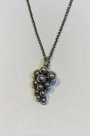 Georg Jensen Sterling Sølv Halskæde med Moonlight Grapes Vedhæng