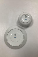 Royal Copenhagen Hvid Vifte Tekop med Underkop No. 11554