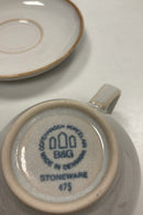 Bing og Grøndahl Glaseret Stentøj Coppelia Thekop med Underkop No 475