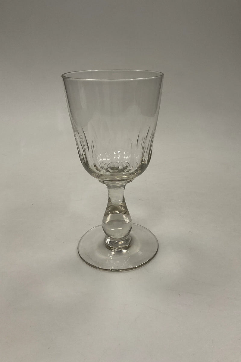 Holmegaard Edward Store Rødvinsglas Olivenslebet med Balusterstilk