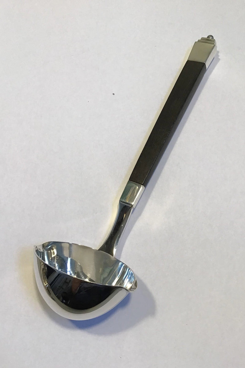 Georg Jensen Sterling Sølv Pyramide Sauceske No. 153 (Ibenholt)