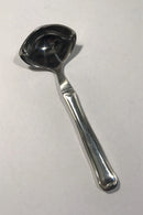 Georg Jensen Sterling Silver/Steel Double Serrated Sauce Spoon No.154（ジョージ ジェンセン スターリング シルバー/スティール ダブル セレーション ソース スプーン）。