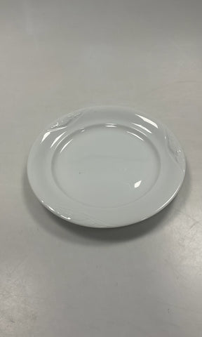 Royal Copenhagen Hvid Magnolia med uglasseret relief Dessert tallerken No 619