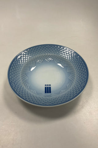 Bing & Grøndahl Blå Tone Hotel Stor Dyb Tallerken No 714/1008 MED LOGO