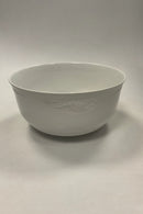 Royal Copenhagen Hvid Magnolia med uglaseret relief Salat Bowl No. 580