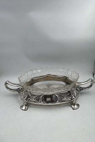 Bernard Hertz Art Nouveau Sølv / Glas Jardiniere fra 1913