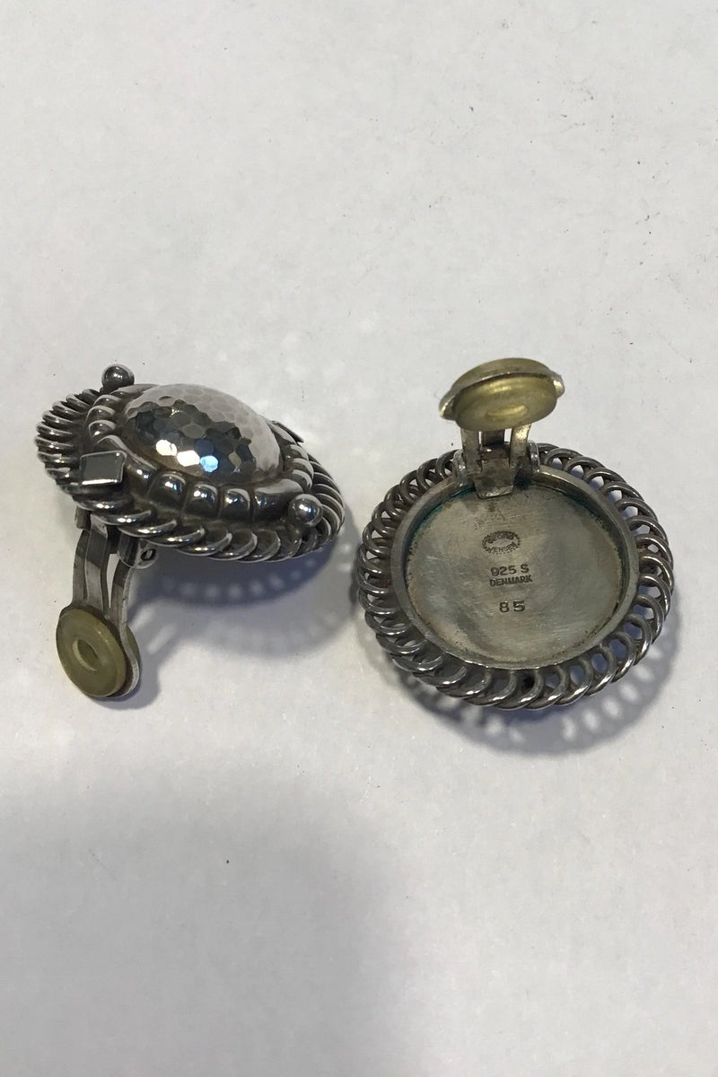 Georg Jensen Sterling Sølv Øreringe No 85. Clips