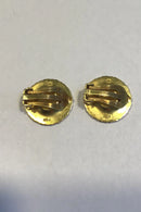 Georg Jensen Ohrringe aus vergoldetem Sterlingsilber Marguerite (Clips)