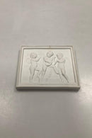 Bertel Thorvaldsen: Royal Copenhagen Bisquit Singing Angels Plate Relief