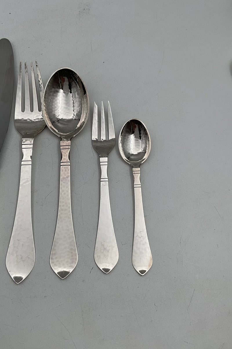 Georg Jensen Sterling Sølv Antik Bestiksæt til 8 personer 40 dele