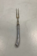 Benrhard Hertz Sølv / Stål Kødgaffel delvis forgyldt