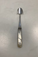 Sterling Silver / Silverplate and mother-of-pearl spoons with English hallmarks